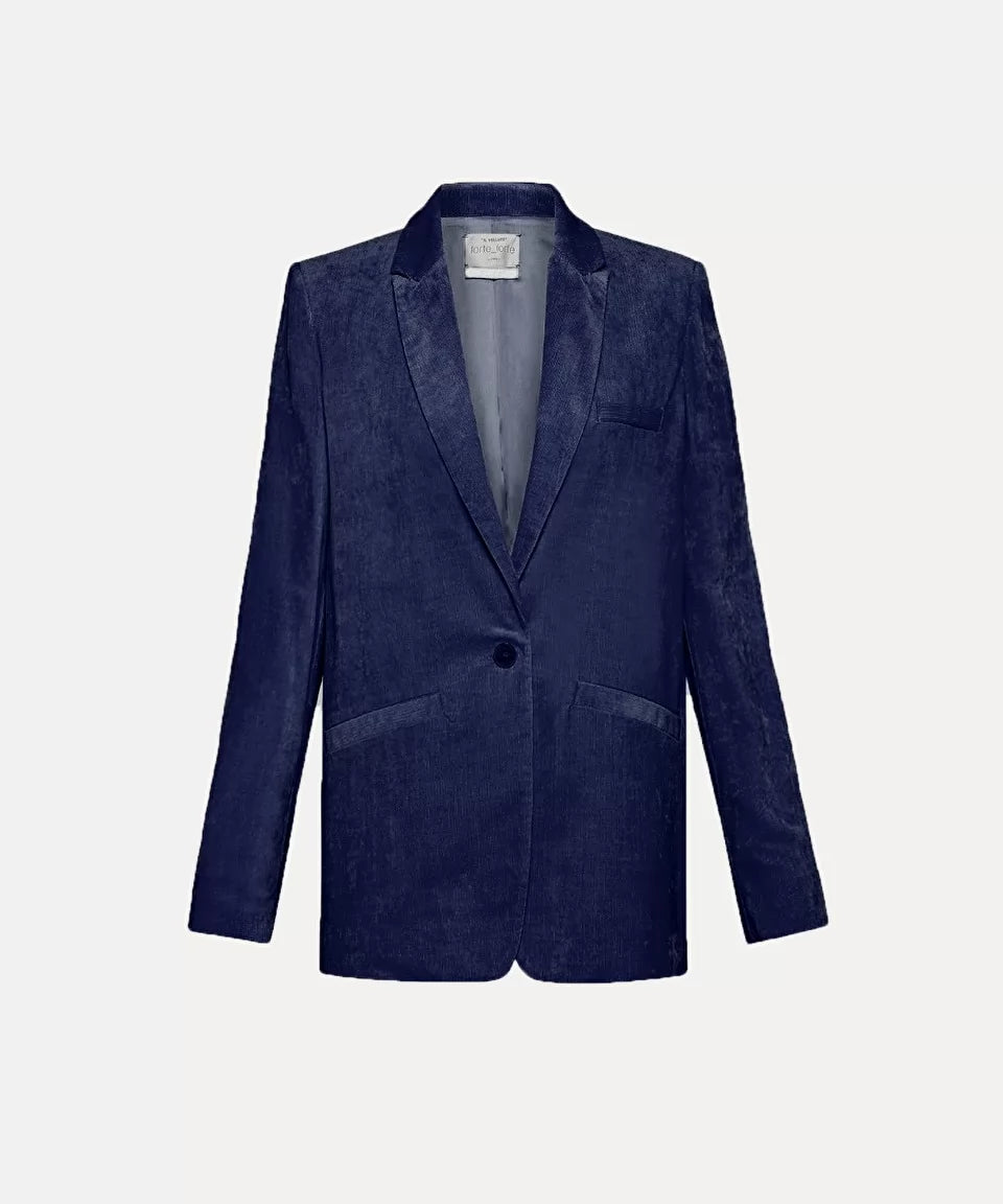 Matte Corduroy Blazer Jacket - Notte