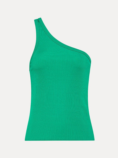 Ribbed One-Shoulder Tank