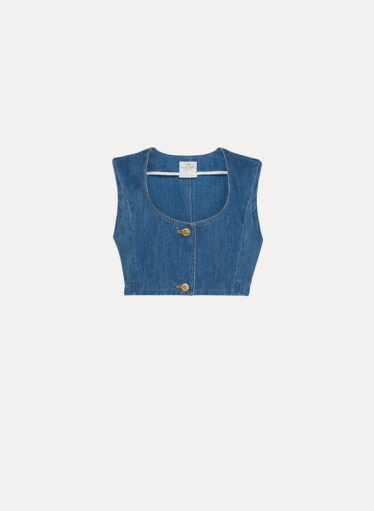 Calvary Cotton Denim Top