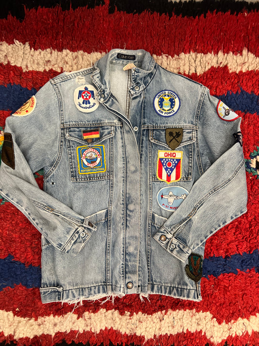 Patched Denim Jacket