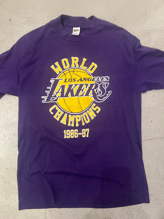 Vintage Lakers World Champions 86-87 Tee