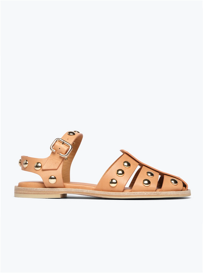 Sera Fisherman Sandal in Natural Vegetable Calf