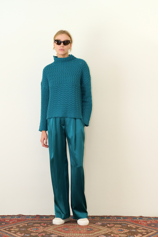 Sandre Mock Boxy Pullover