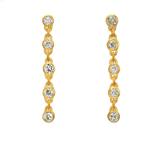 Diamond Fairy Chain Earrings