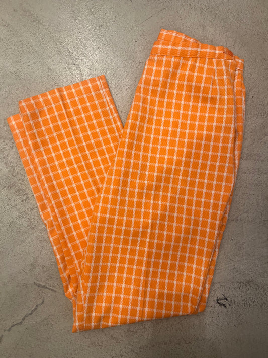 Vintage Orange Plaid Pants