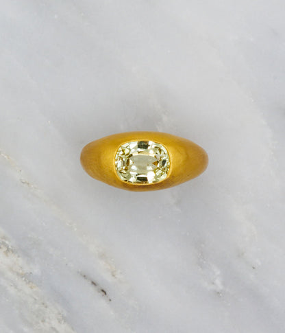 One of a Kind Chrysoberyl Gem Signet Ring