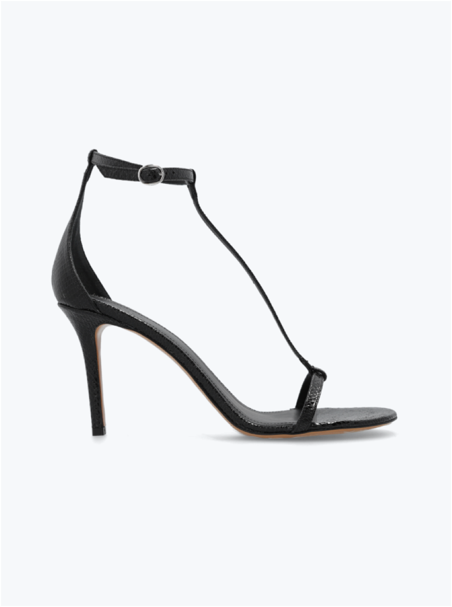 Eonie Heel Sandal in Black