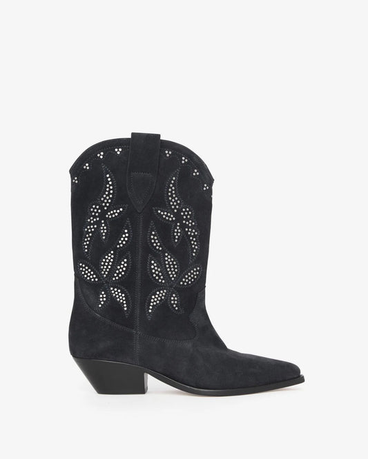 Duerto Suede Boot in Faded Black and Silver