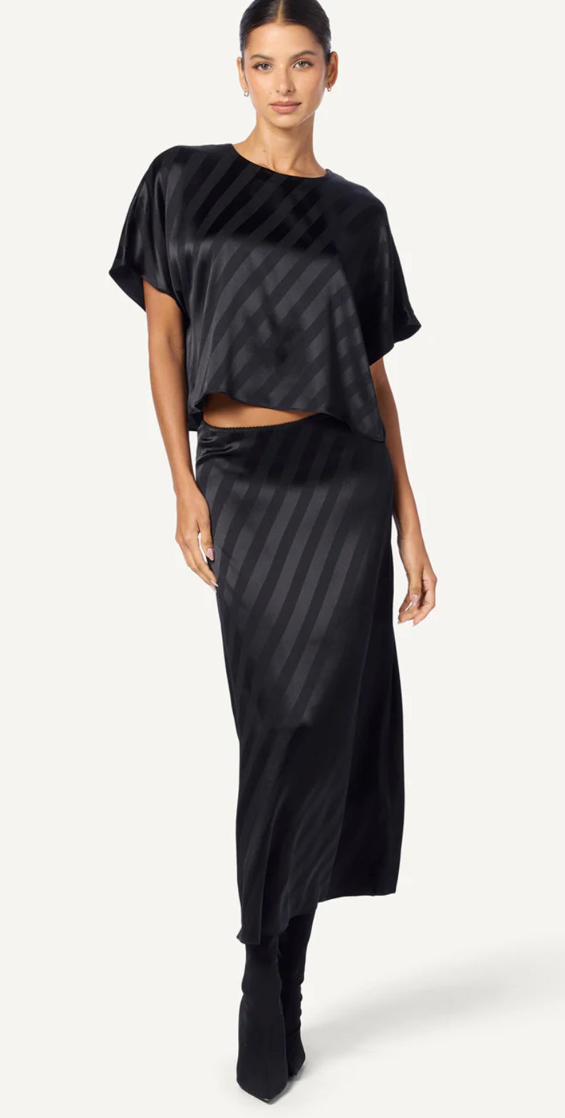 Kelly Bias Cut Maxi- Black