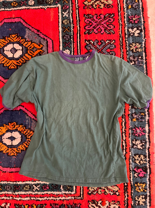 Gap Green Purple Ringer Size Xl