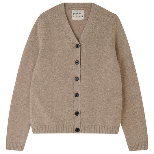 Saddle Cardigan - Organic Light Brown