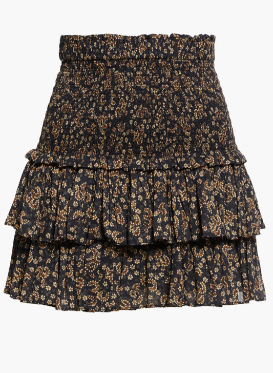 Naomi Skirt - Black and Ochre