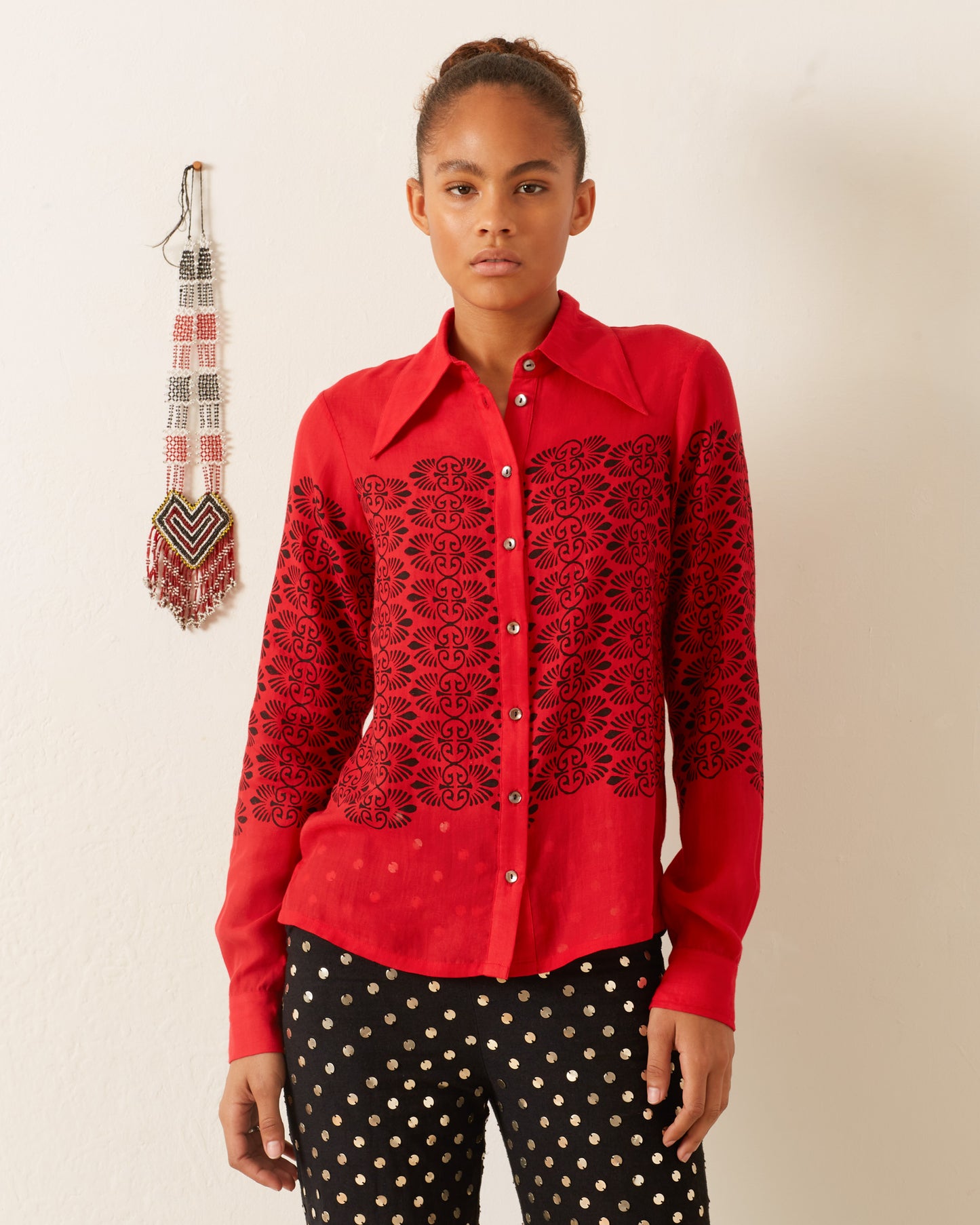 Dolly Cherry Trellis Shirt