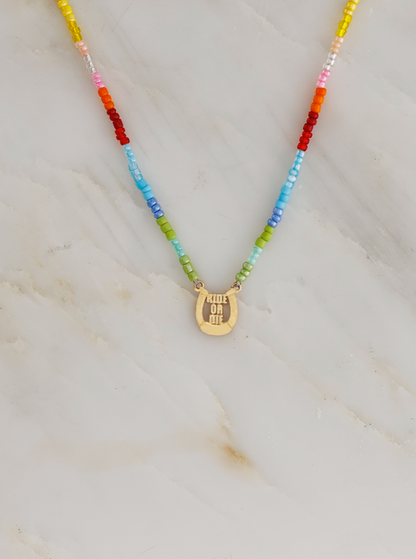 Mini "Ride Or Die" Beaded Necklace