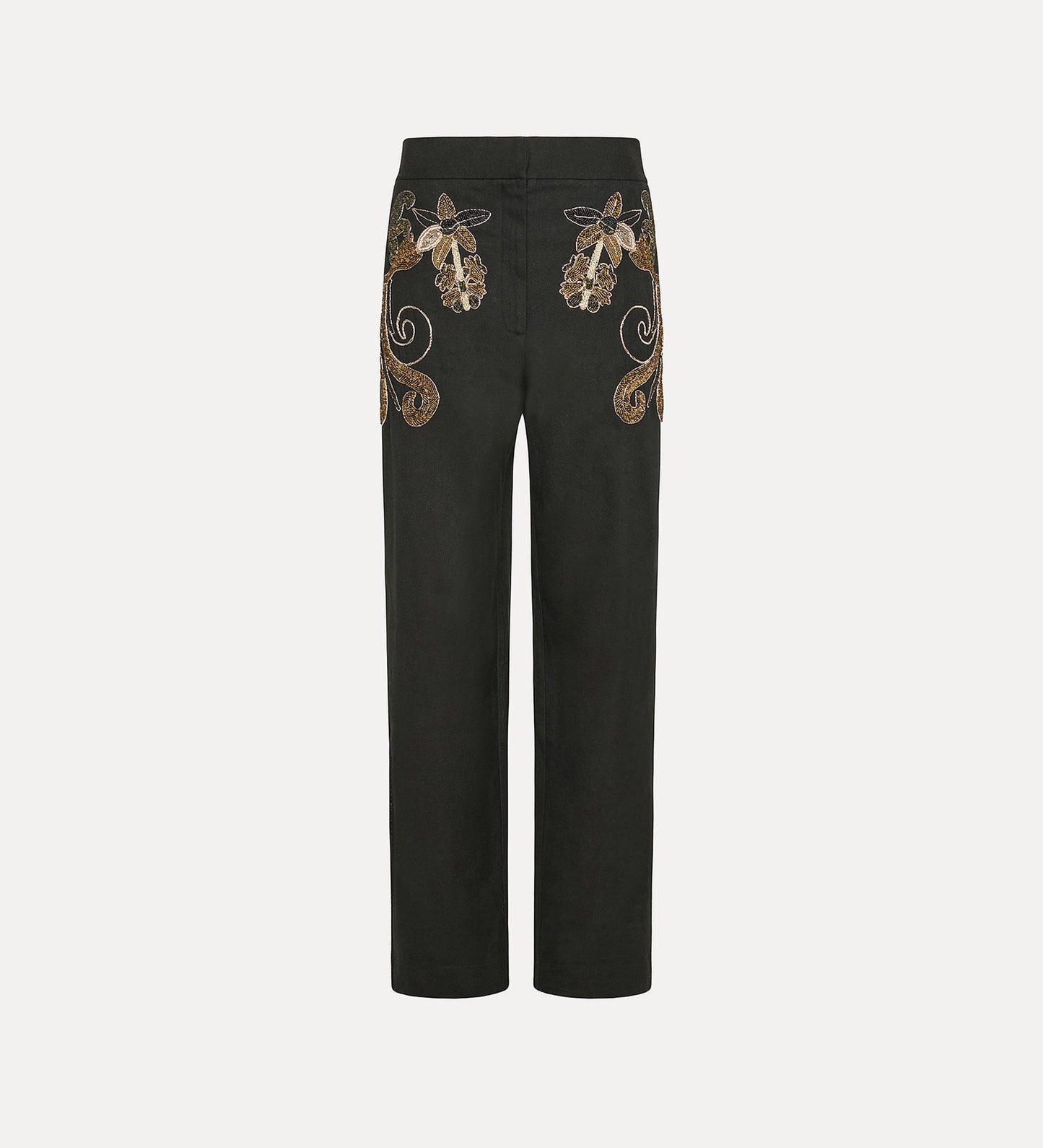 Frangipane Gardens Trousers in Twilled Cotton and Wool