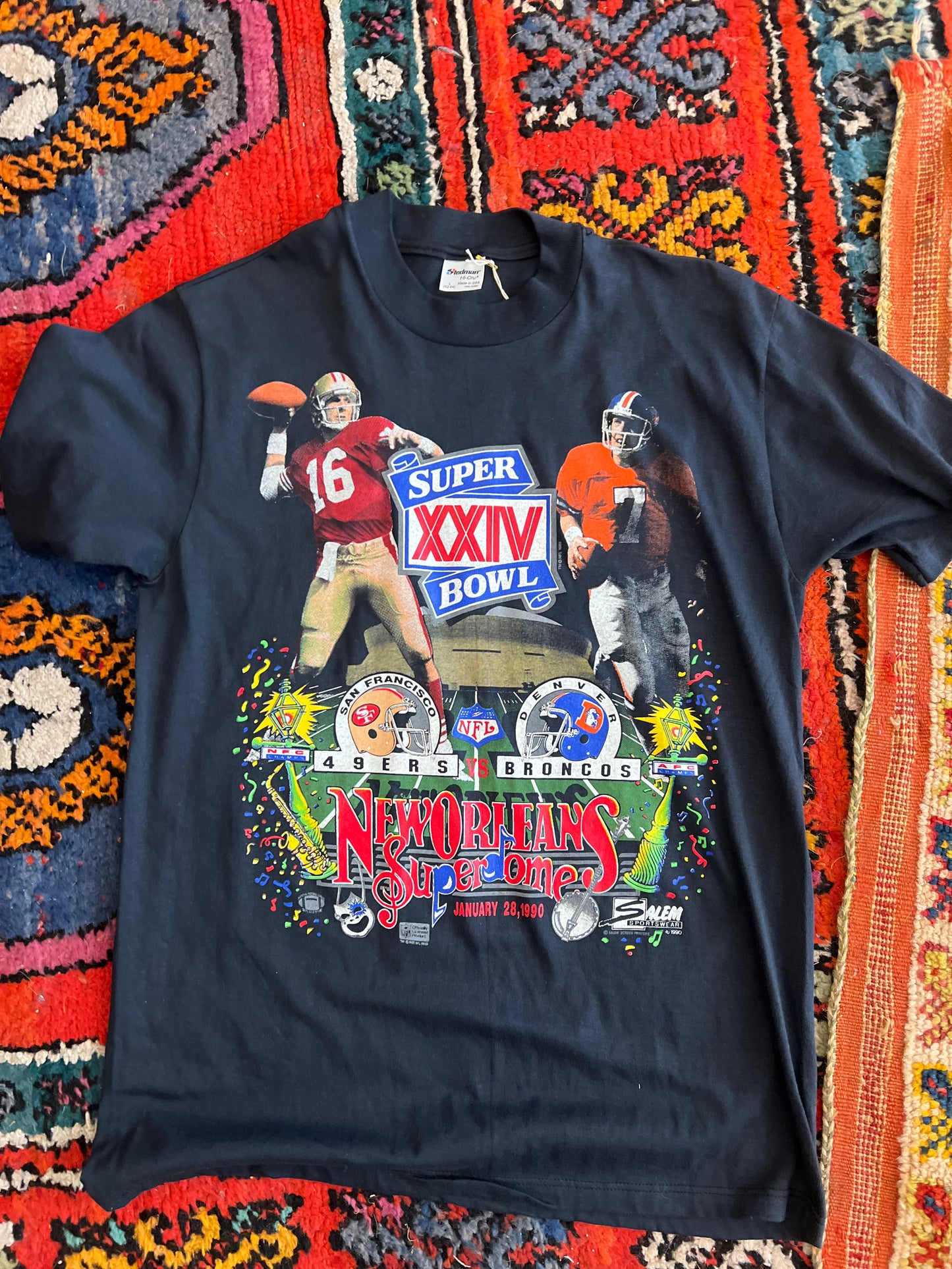 Vintage 1990 Superbowl Tee Lg