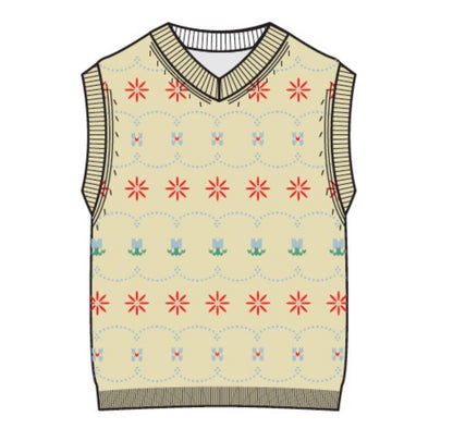 Cashmere Fair Isle Vest Yellow