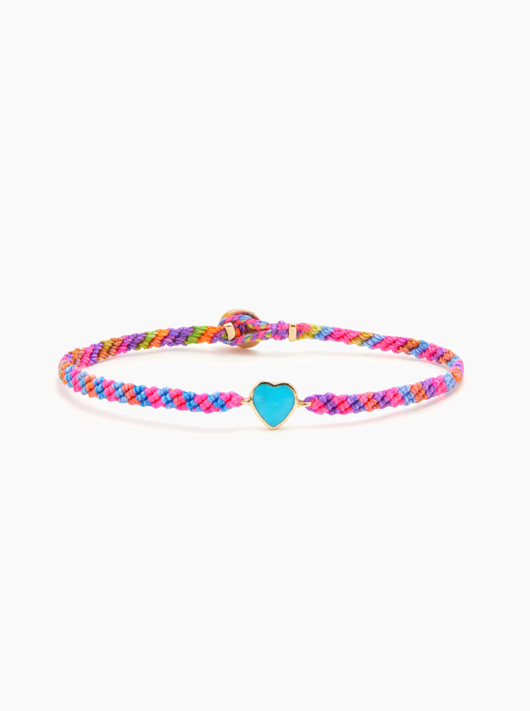 Turquoise Heart Macrame Bracelet