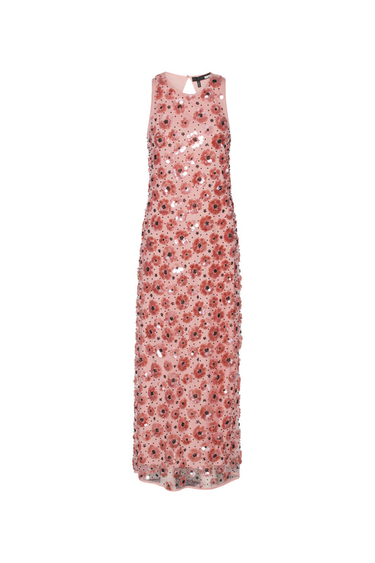 Flower Sequins Maxi Dress