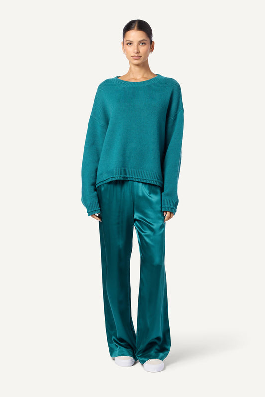 Brynn Pull on Pant- Marine Teal