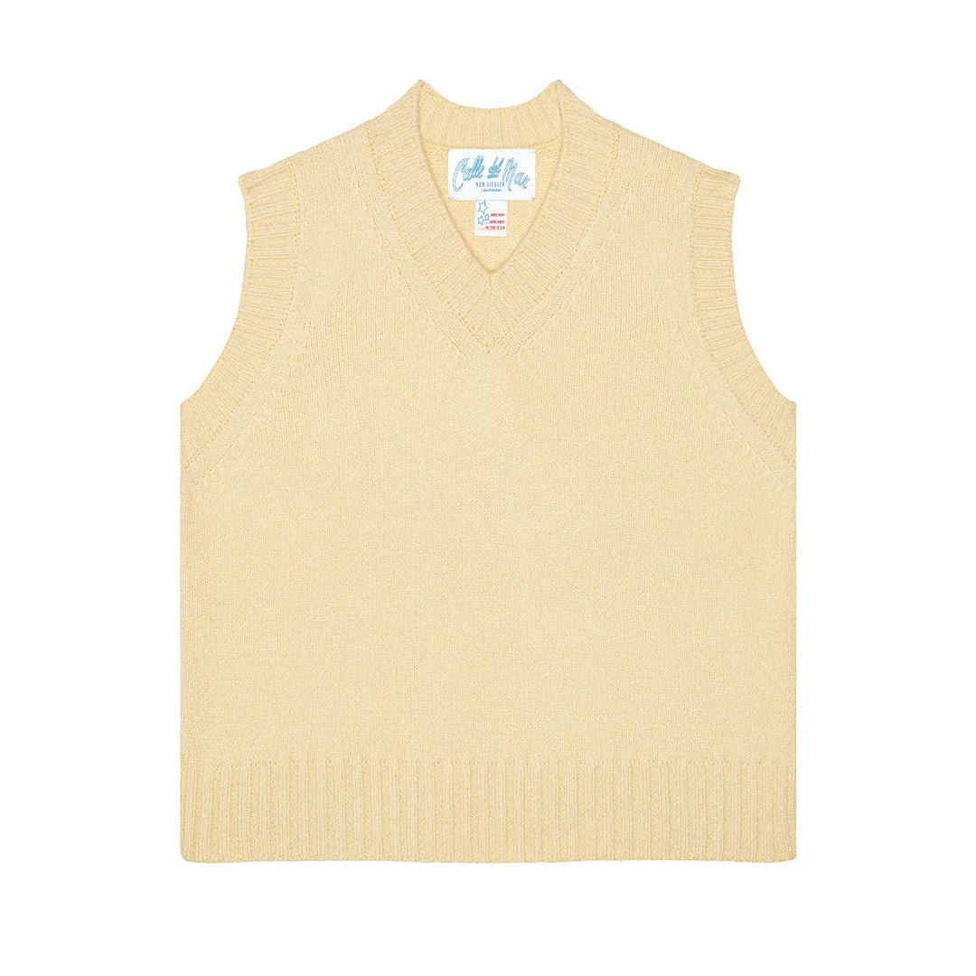 Cashmere Fair Isle Vest Yellow