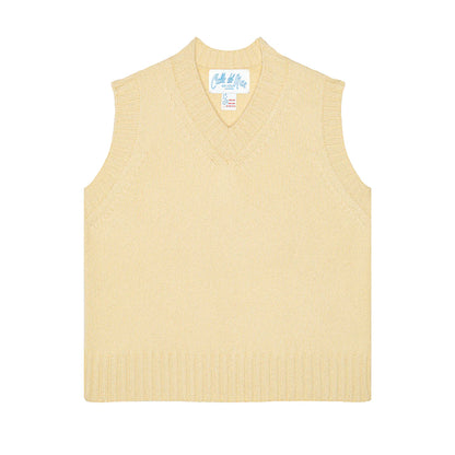 Cashmere Fair Isle Vest Yellow