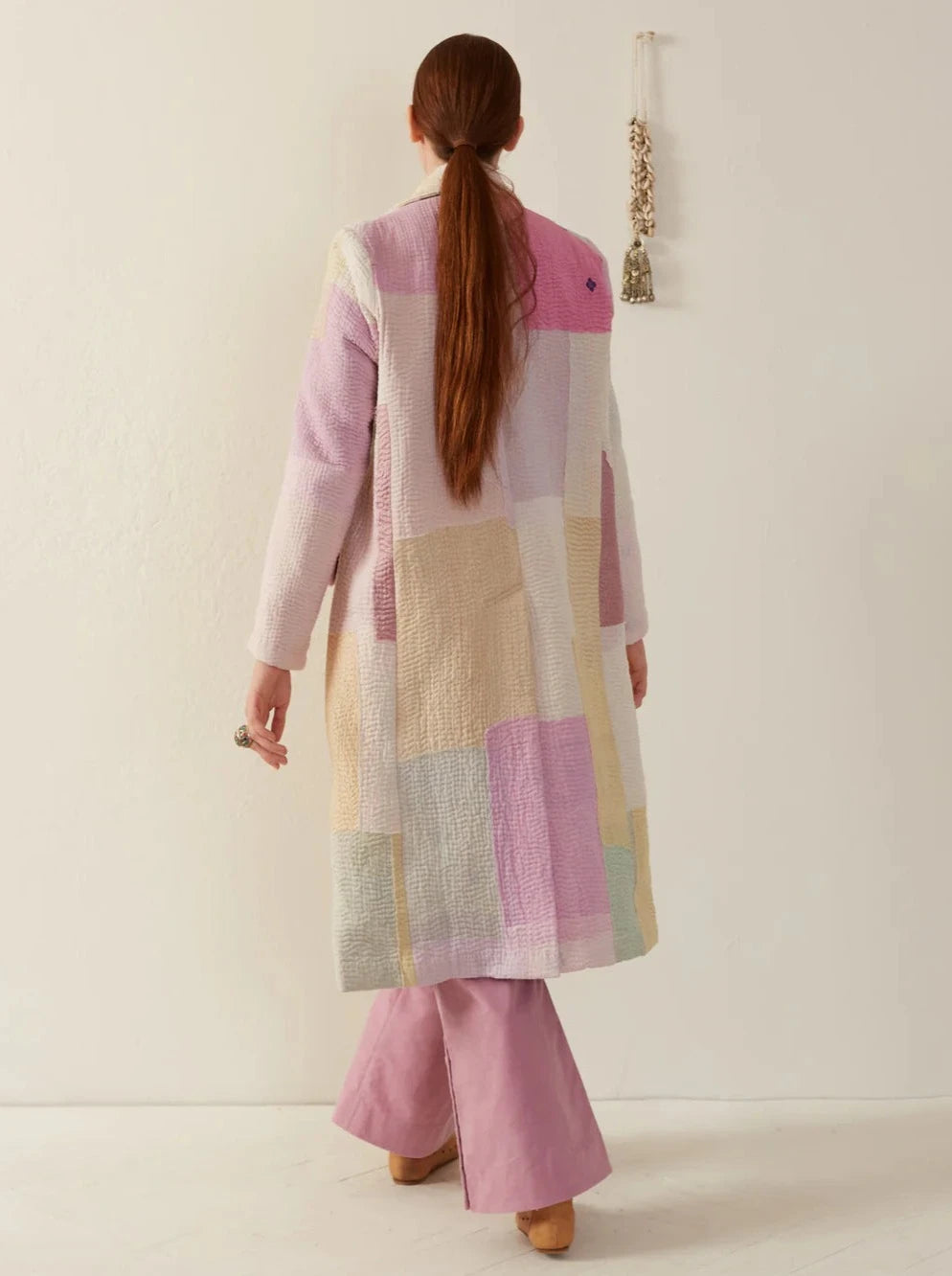 Officer Pastel Patchwork Kantha Coat