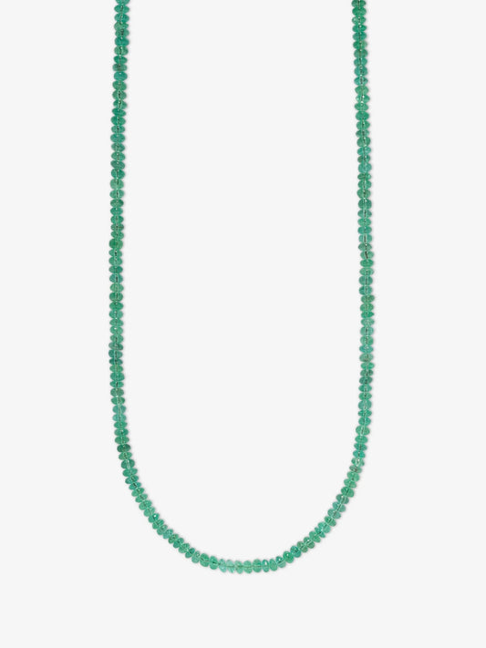 Small Light Green Emerald Bead Necklace