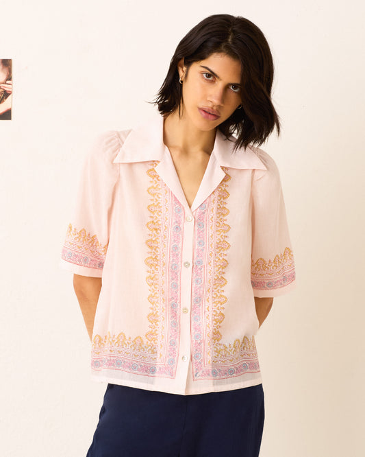 Ophelia Blush Lattice Shirt