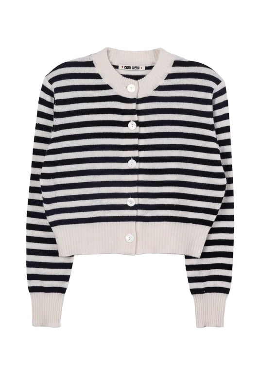 Filipa Cashmere Cardigan Stripe