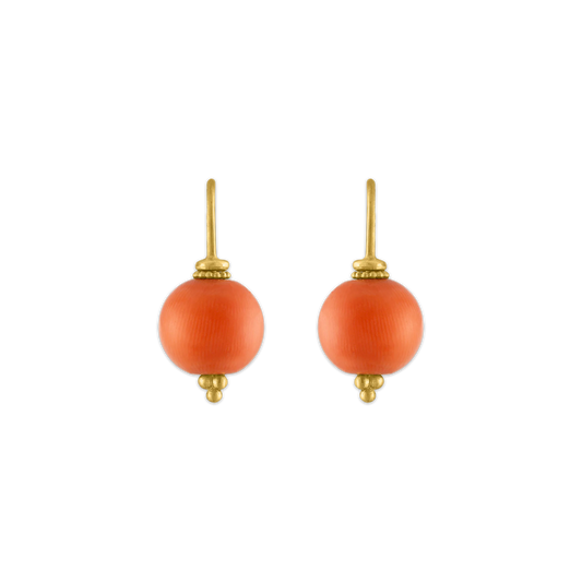 Antique Coral Baby Linea Earring