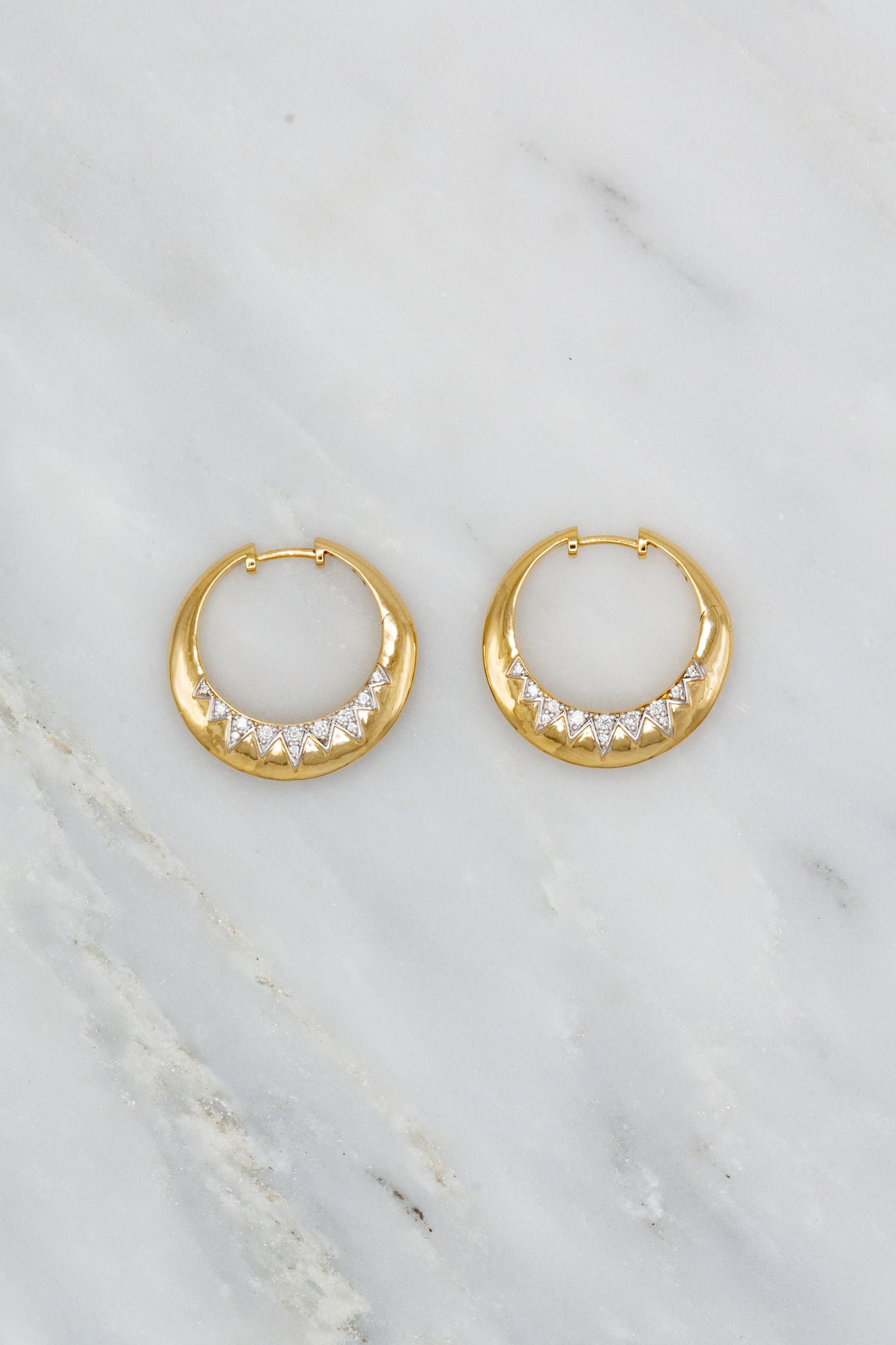 Crown Hoop Earrings