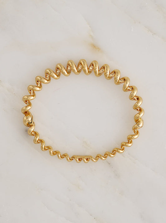 Yellow Gold Slinkee Bangle