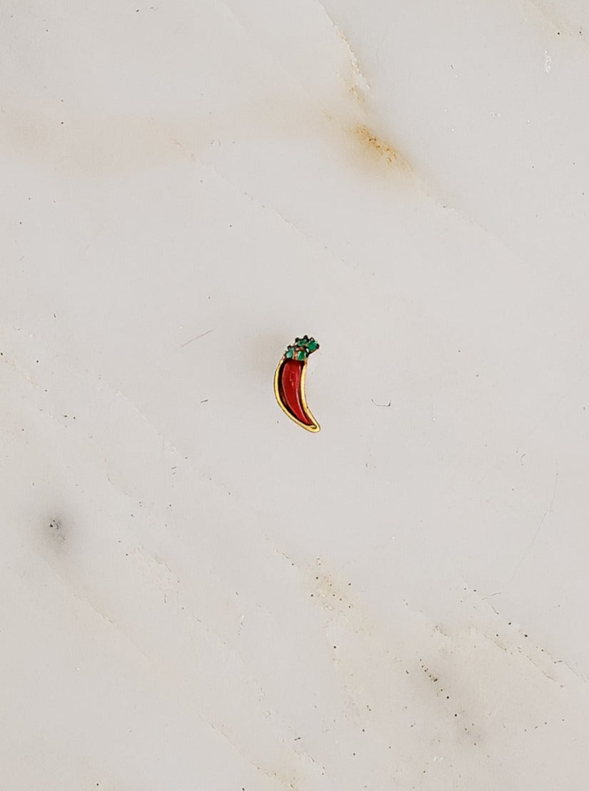 Chili Pepper Stud (Single Stud)