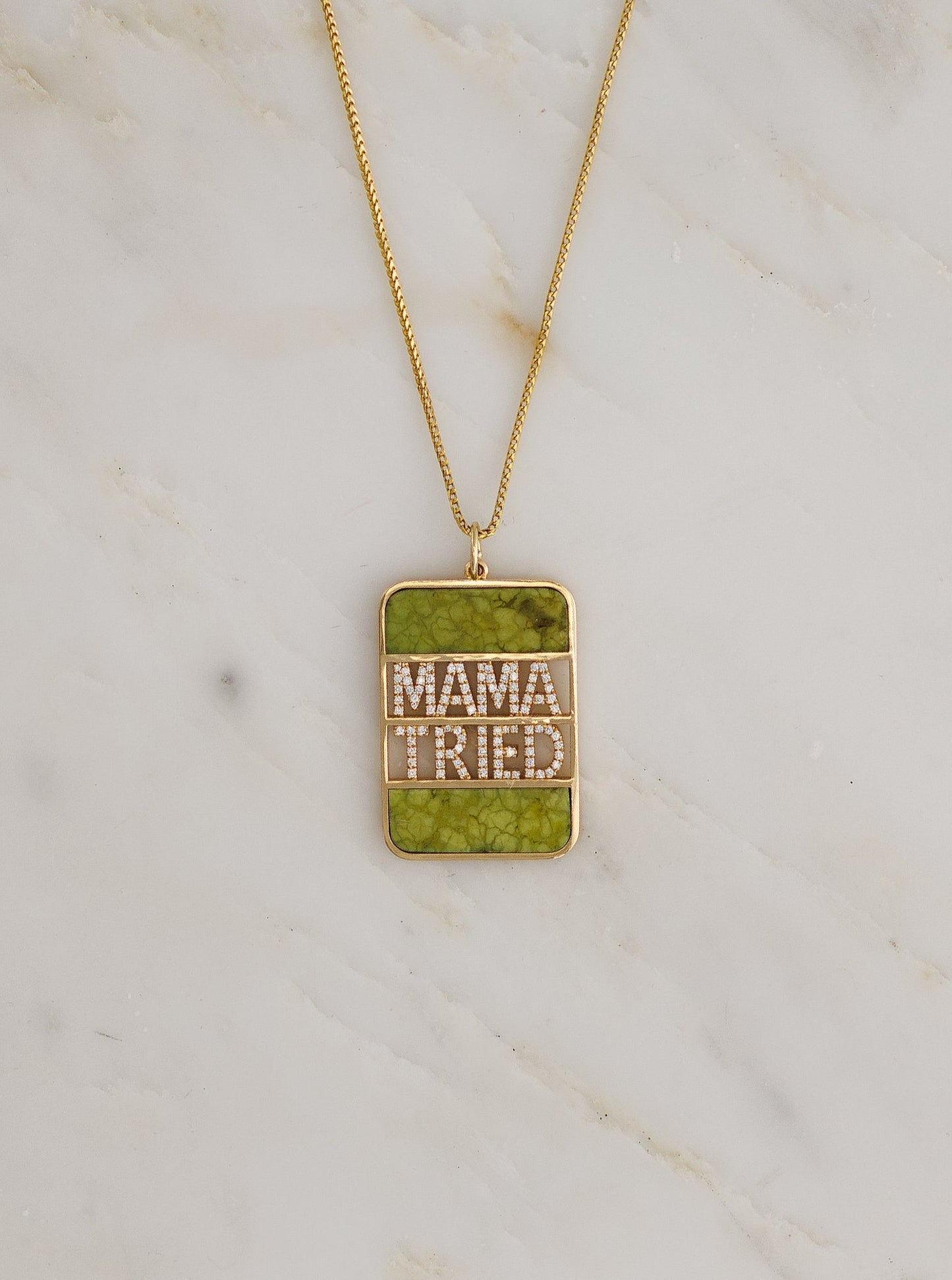 Diamond Mama Tried XL Pendant Necklace