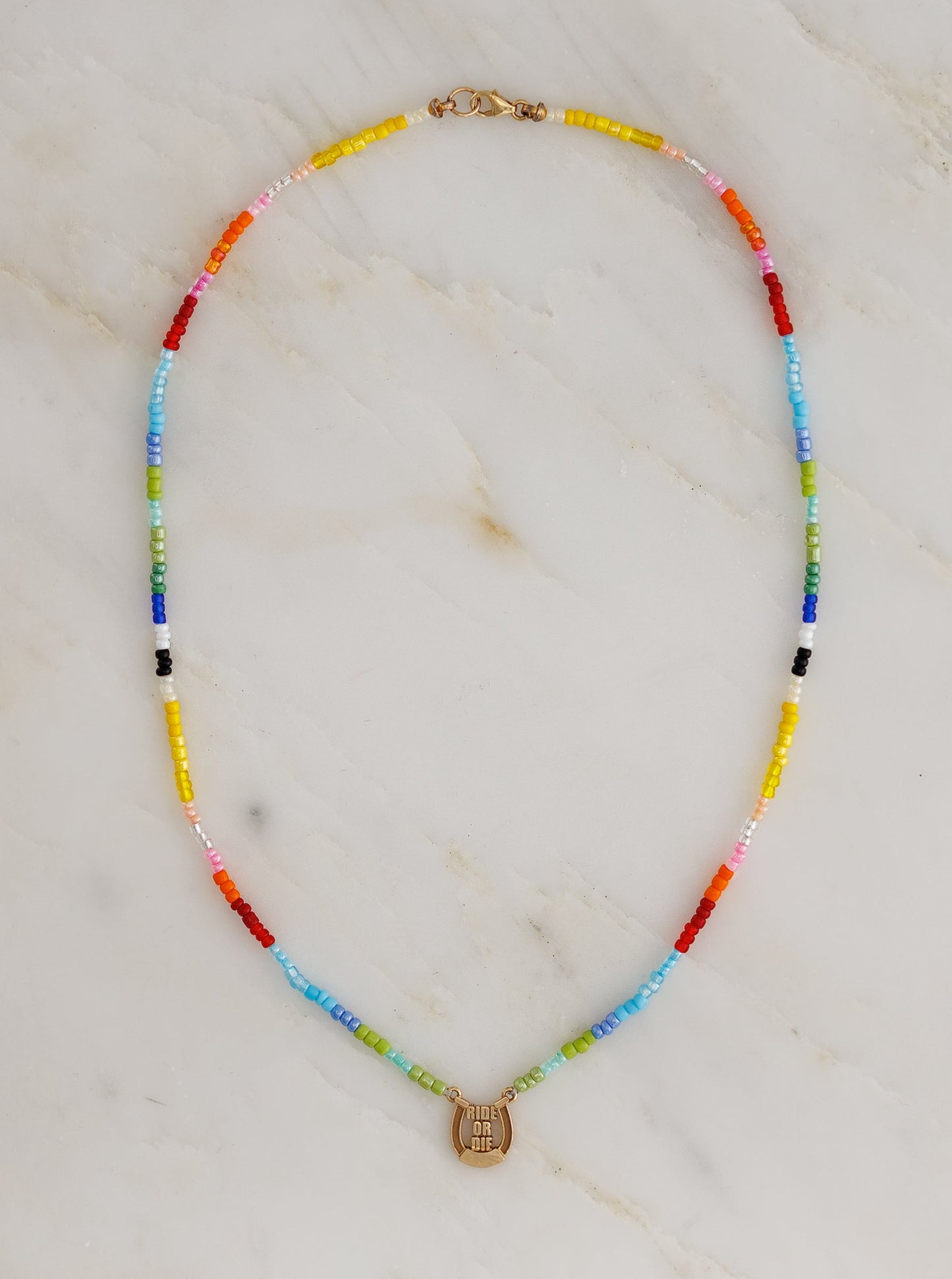 Mini "Ride Or Die" Beaded Necklace