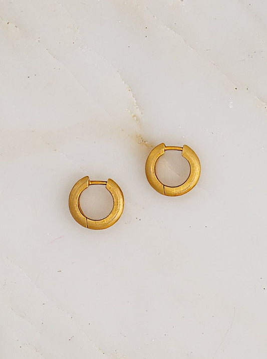 18k Signature Hoops