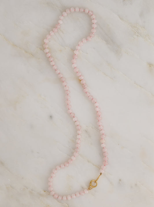 Rose Quartz Beaded Necklace