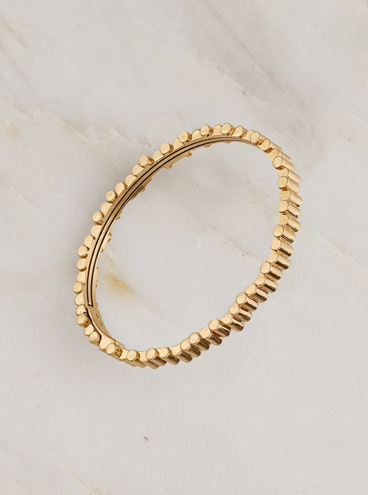 Edge Yellow Gold Bangle