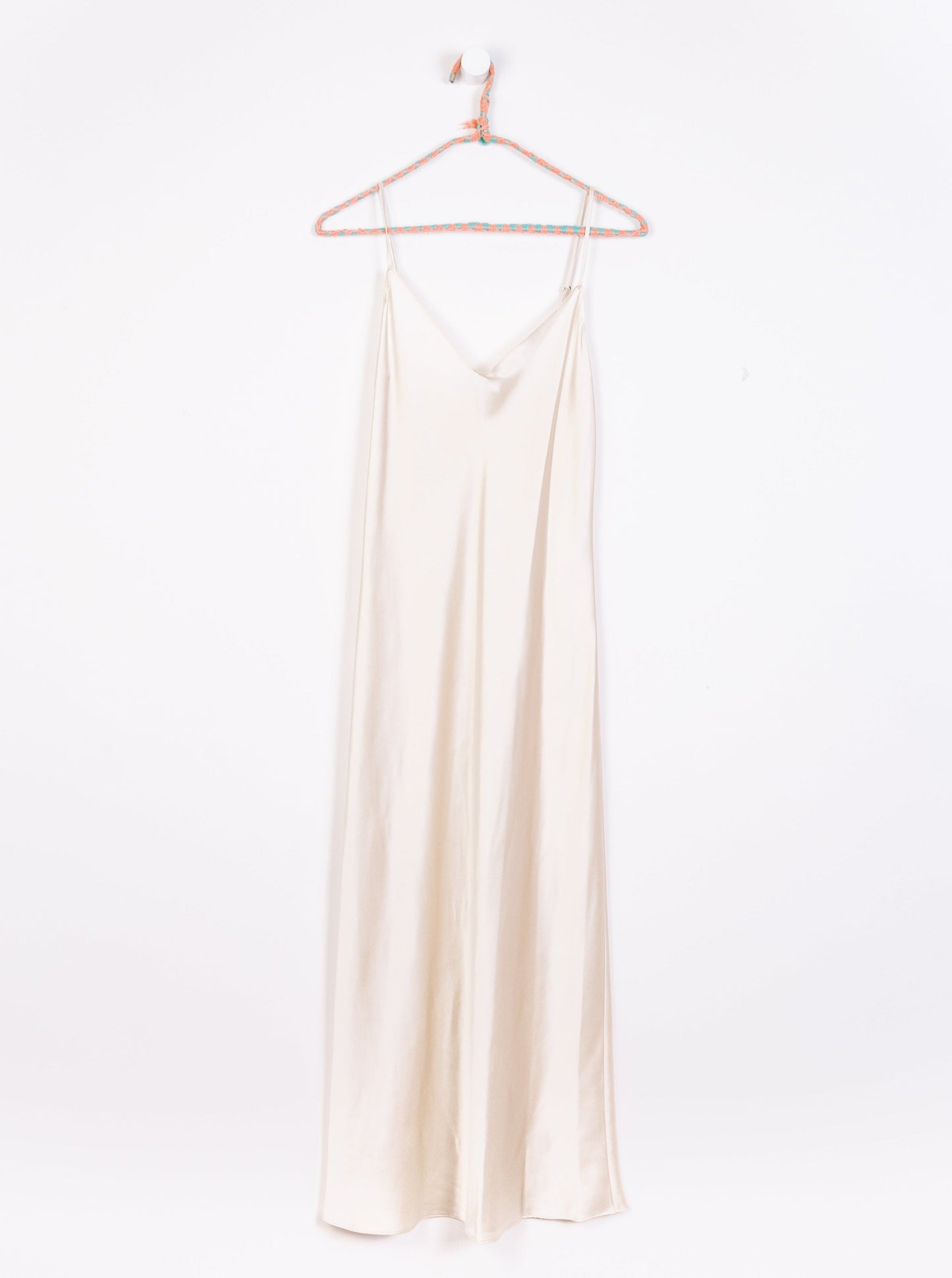 Taylor Midi Silk Dress in Gardenia