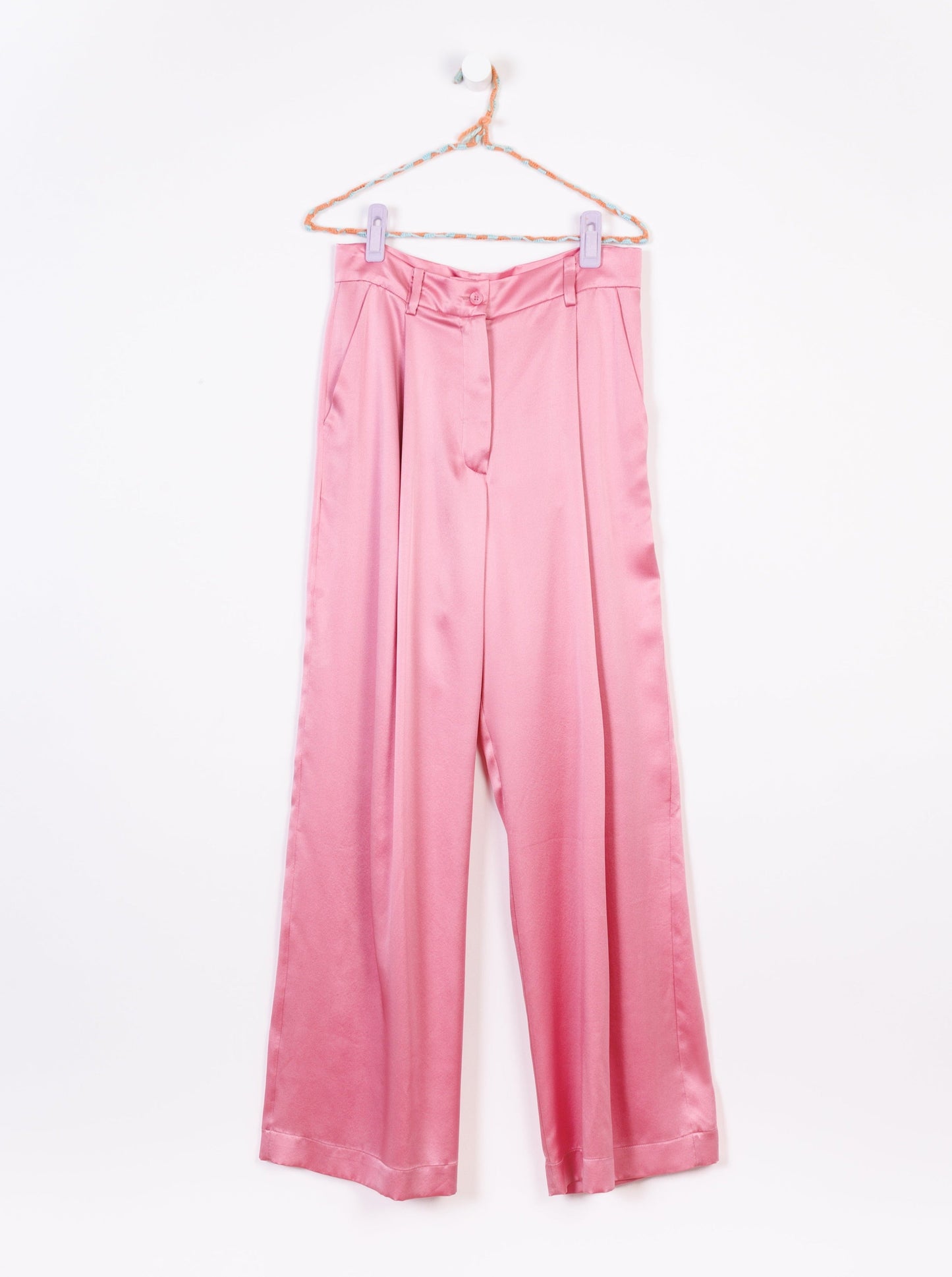 Emerson Pleated Silk Pant in Lola