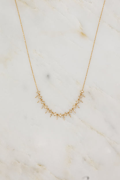 Celine Daoust Dangling Diamonds Line Chain Necklace