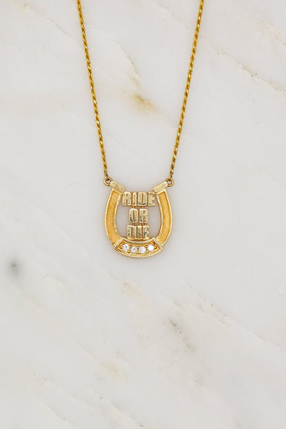 Ride Or Die Horseshoe Necklace