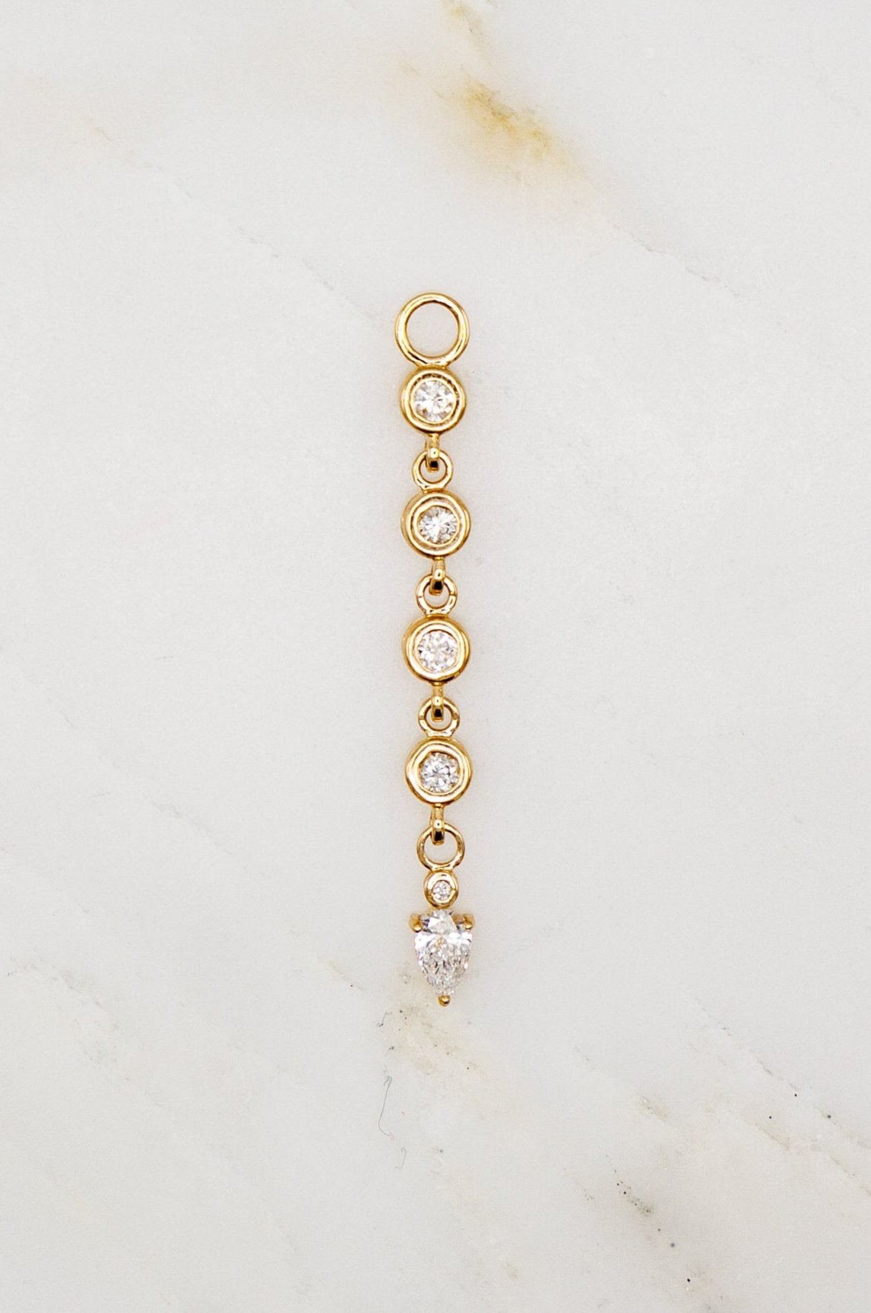 Diamond Bezel Chain Charm