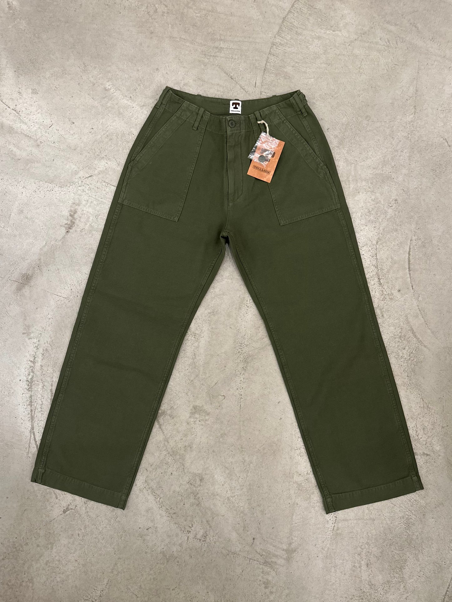 Wide Leg Slubby f30 - Olive