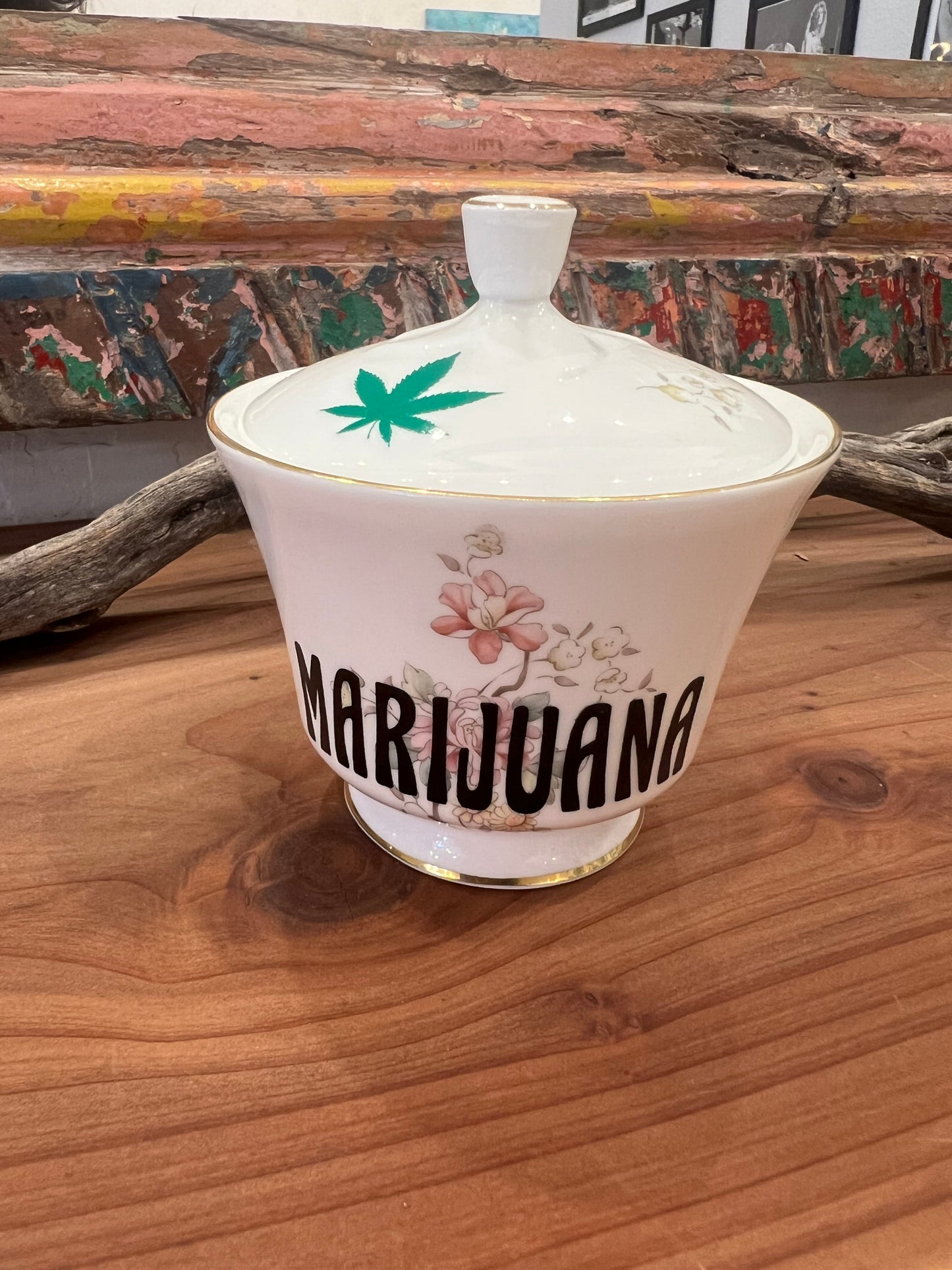 Vintage Marijuana Sugar Bowl