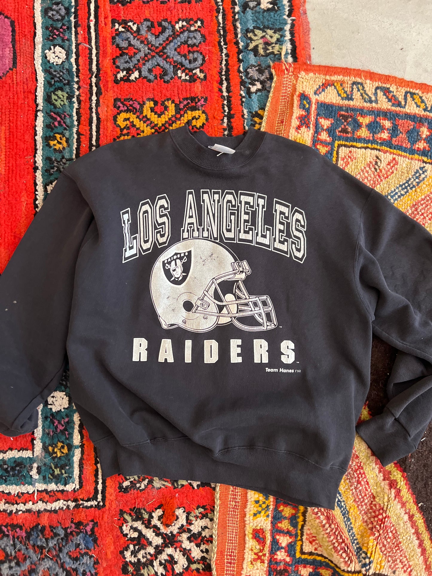 La 80S Raiders Crew Neck Sweatshirt L