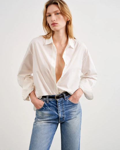 Mael Oversized Shirt in White