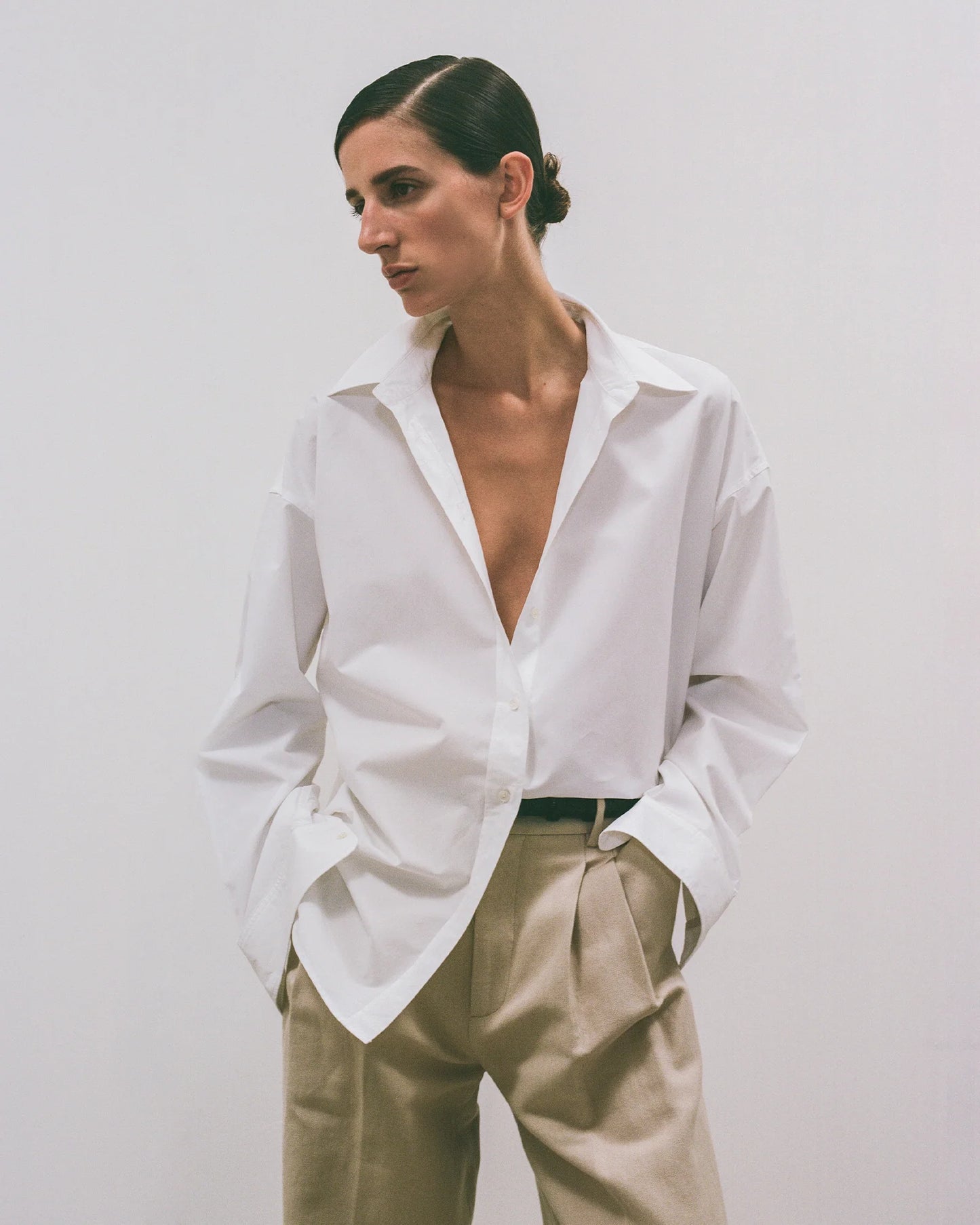 Mael Oversized Shirt in White