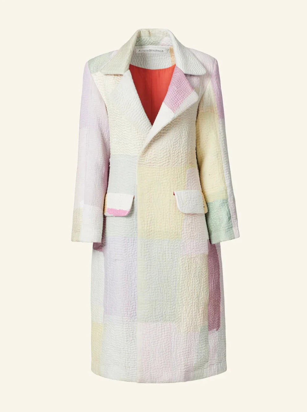 Officer Pastel Patchwork Kantha Coat